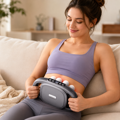 PowerPulse 8X – Deep Tissue Fascia Massage Gun with 8 Heads, 30 Speeds & Red Light Therapy