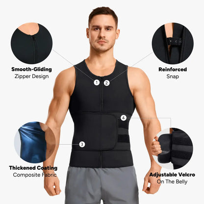 Sauna Sports Vest Suit Top