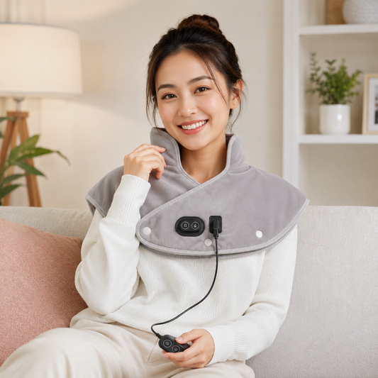 ThermaRelief™ Heated Neck & Shoulder Wrap – Soothe Tension, Melt Stress Away